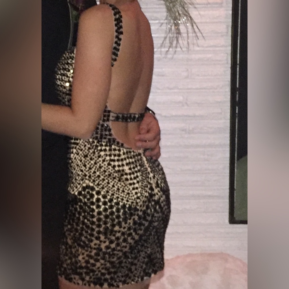 Sherri Hill Black Beaded Mini Dress - Picture 7 of 7